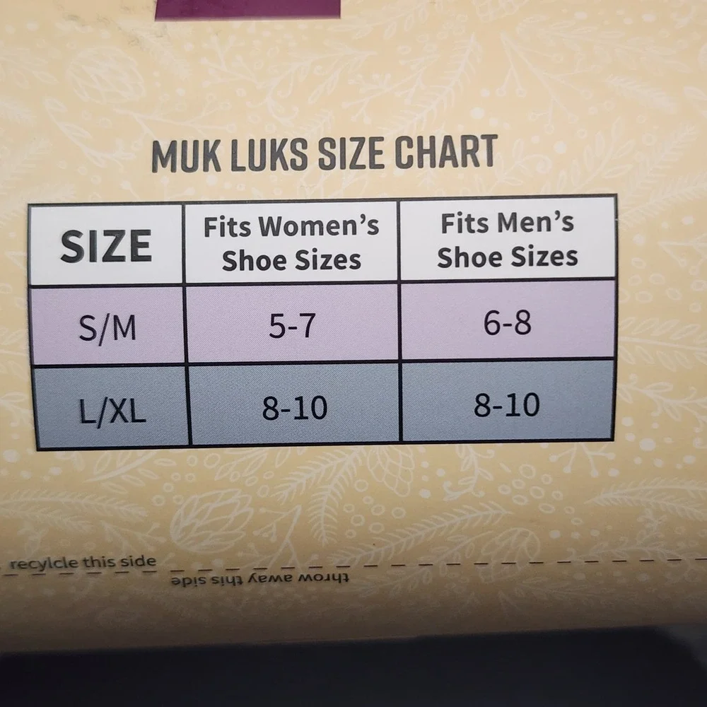 MUK LUKS Cabin Socks 2 Pair Pack Blue Snowflake Chenille Faux Fur Lined L/XL NEW